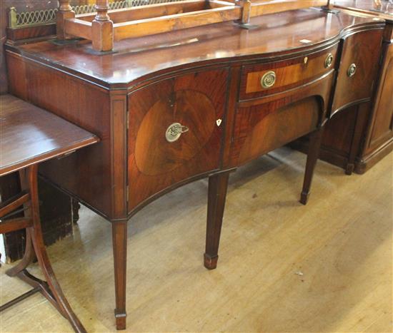 Edwardian mahogany serpentine sideboard